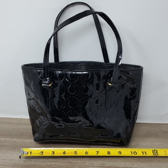 Coach Black Patent Leather Tote - Picture 7 of 13